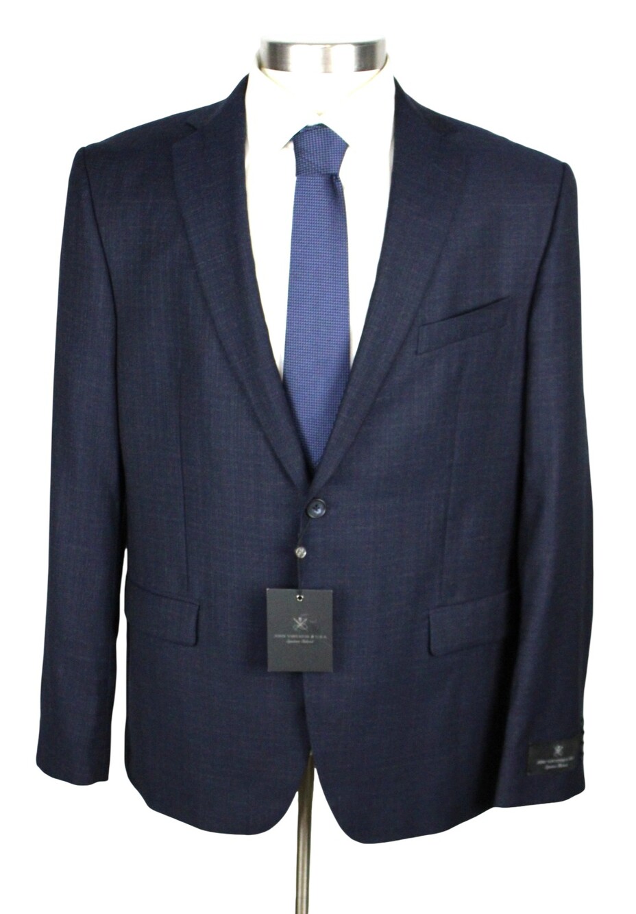 John Varvatos Bleecker Jacket Mens 46 R fits 44 R Navy Crepe Reda Wool Blazer